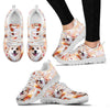 Pembroke Welsh Corgi Happy Halloween Print Running Shoes For Kids/Women-Free Shipping