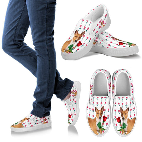 Valentine's Day Special-Basenji Dog Print Slip Ons For Women-Free Shipping