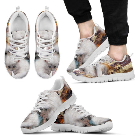 White Cat Print Running Shoes (Men And Women)- Free Shipping