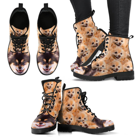 Cute Pomeranian Print Boots For Women- Free Shipping