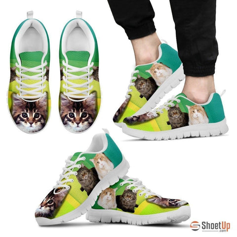 Cute Maine Coon Print Running Shoe For Men- Free Shipping