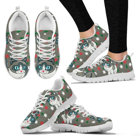 Ragdoll Cat Christmas Print Running Shoes For Women-Free Shipping