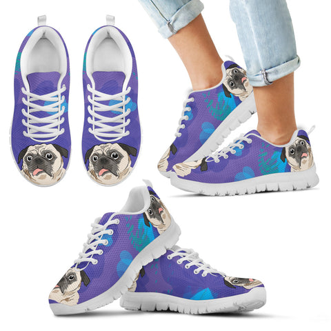 Pug Kid's Sneakers - Purple