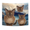 Burmese Cat Print Tapestry-Free Shipping