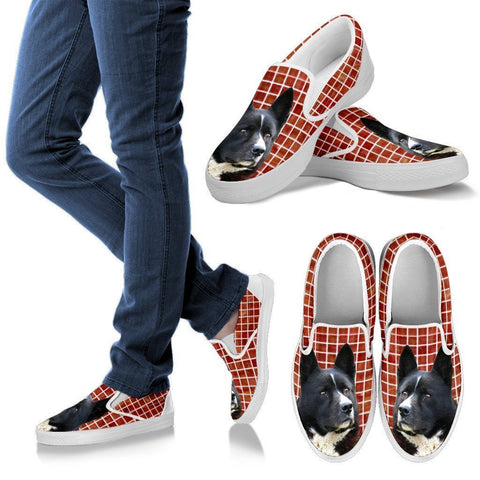 Karelian Bear Dog Print Slip Ons For Women-Express Shipping