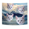 Burmilla Cat On Mountain Print Tapestry-Free Shipping