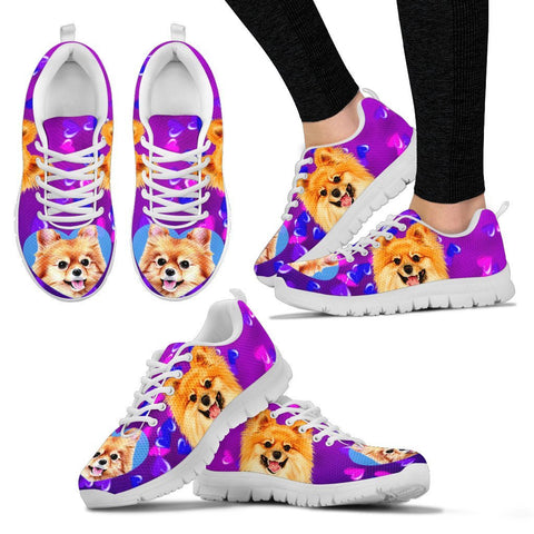 Valentine's Day Special-Cute Pomeranian Dog Print Running Shoes For Women-Free Shipping