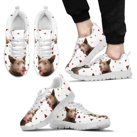 Australian Kelpie Dog Print (White/Black) Running Shoes For Men-Express Shipping