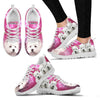 West Highland White Terrier On Pink Print Running Shoes For Women- Free Shipping