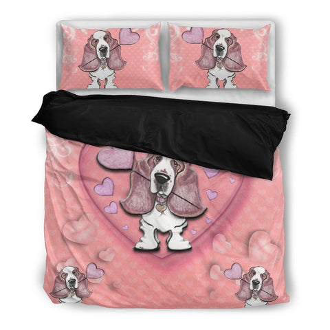 Valentine's Day Special-Basset Hound Print Bedding Set-Free Shipping