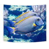 Grey And Yellow Tang Fish Print Tapestry-Free Shipping