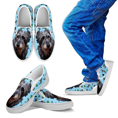 Irish Wolfhound Print Slip Ons For Kids- Express Shipping