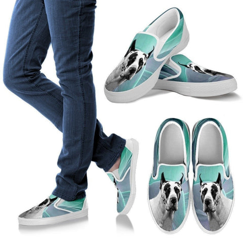 Great Dane Dog Print Slip Ons For Women-Express Shipping