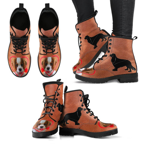 Valentine's Day Special Cavalier King Charles Spaniel Print Boots For Women-Free Shipping