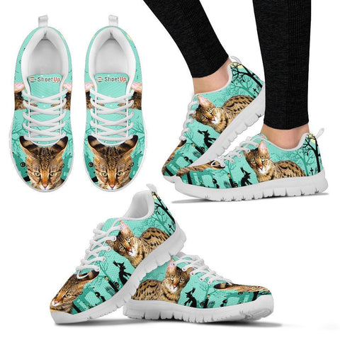 Savannah Cat (Halloween) Print-Running Shoes For Women/Kids-Free Shipping