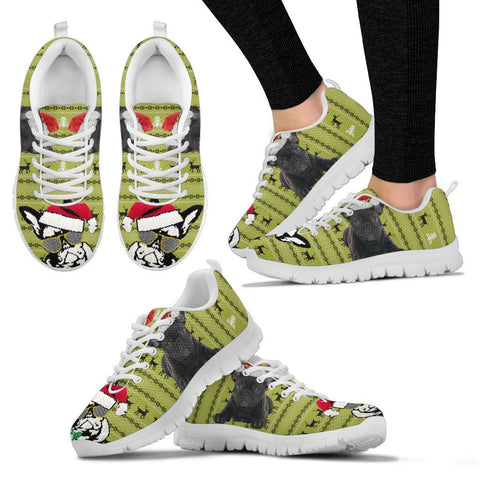 Cute French Bulldog Print Christmas Running Shoes For Women-Free Shipping