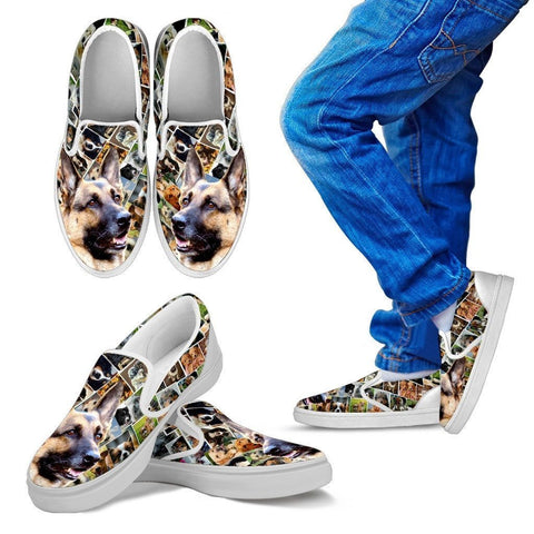 Amazing German Shepherd Print Slip Ons For Kids-Express Shipping