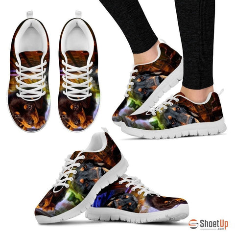 Coonhound Dog Print Running Shoe For Women- Free Shipping