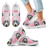 Bearded Collie Water Pink Print Running Shoes For Kids-Free Shipping