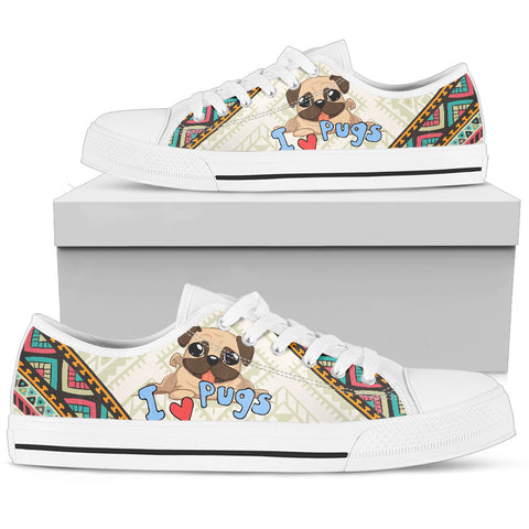 I Love Pugs Women's Low Top Shoe