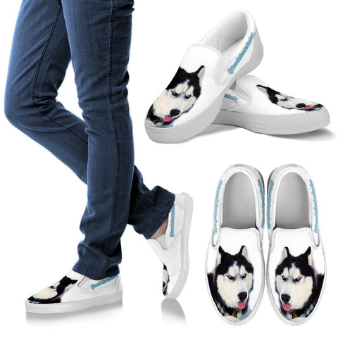 New Customized Siberian Husky Print Slip Ons For Women-Free Shipping- (Influencer)