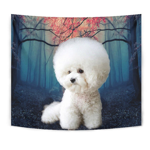 Cute Bichon Frise Print Tapestry-Free Shipping