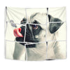 Pug Dog Spread Art Print Tapestry-Free Shipping