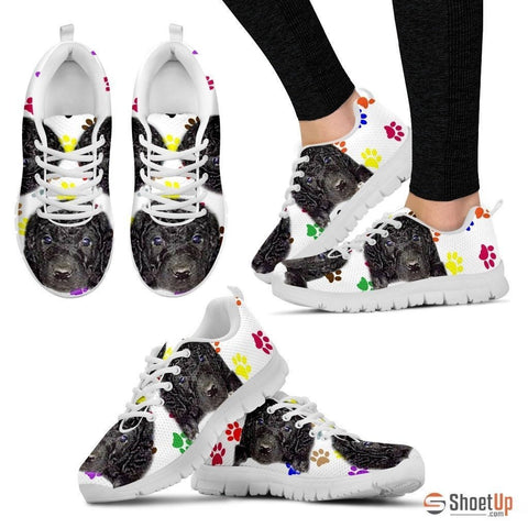 Curly Coated Retriever Dog (White/Black) Running Shoes For Women-Free Shipping