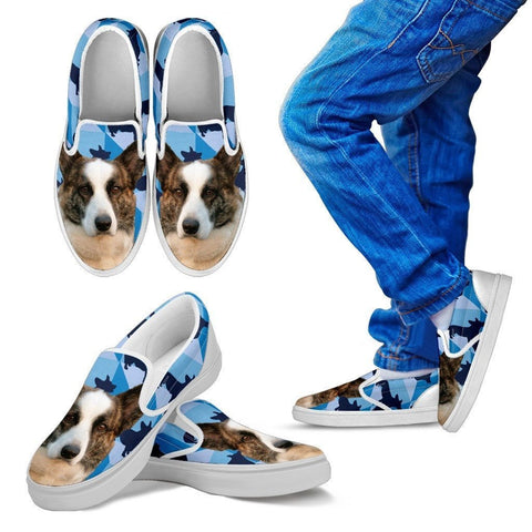 Cardigan Welsh Corgi Print Slip Ons For Kids- Express Shipping