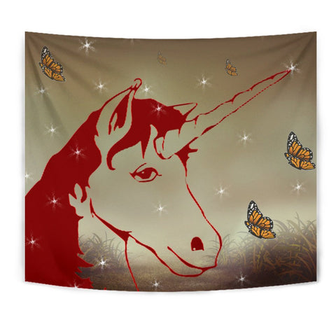 Amazing Red Unicorn Print Tapestry-Free Shipping