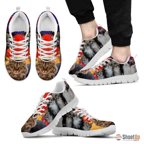 Maine Coon Cat Print Running Shoes For Men- Free Shipping