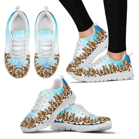 Pembroke Welsh Corgi Pattern Print Sneakers For Women- Express Shipping