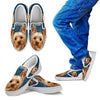 Yorkie Print-Kid's Slip Ons-Free Shipping