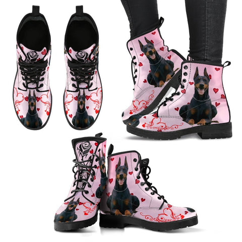 Valentine's Day Special-Doberman Pinscher Print Boots For Women-Free Shipping