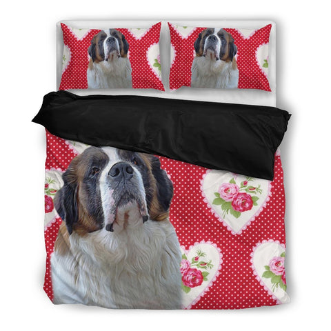 Valentine's Day Special- St. Bernard Dog Print Bedding Set-Free Shipping