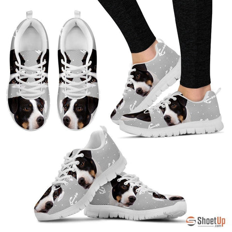 DANISH SWEDISH FARMDOG Dog Print (Black/White) Running Shoes For Women-Free Shipping