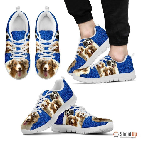 Customized Three Dog Print (Black/White) Running Shoes For Men-Free Shipping Limited Edition