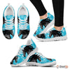 Andalusian Horse Print (Black/White) Running Shoes For Women-Free Shipping