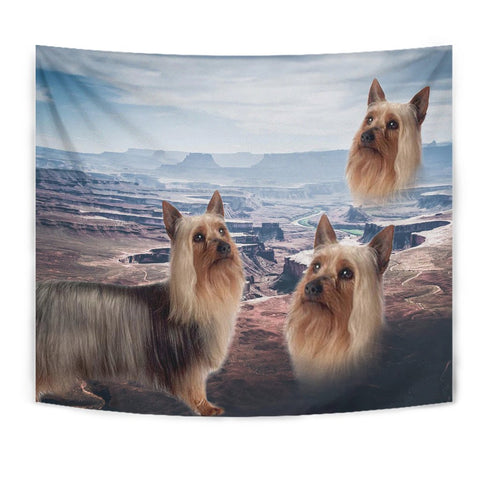 Cute Australian Silky Terrier Print Tapestry-Free Shipping