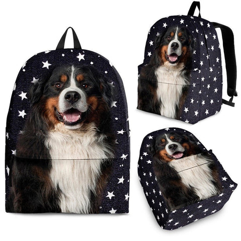 Bernese Mountain Dog Print Backpack-Express Shipping