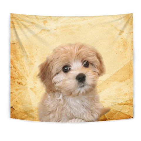 Cavapoo On Yellow Print Tapestry-Free Shipping