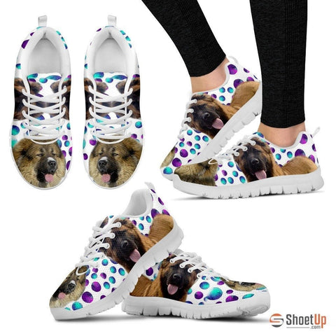 Caucasian Shepherd Dog (White/Black) Running Shoes For Women-Free Shipping