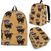 Rottweiler With Jacket Print Backpack- Express Shipping