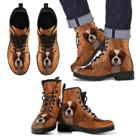 Cavalier King Charles Spaniel Print Boots For Men-Free Shipping