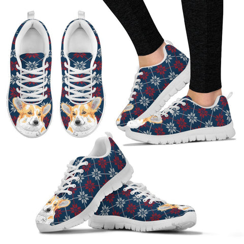 Pembroke Welsh Corgi Christmas Print Running Shoes For Women-Free Shipping