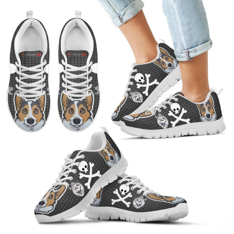 Cardigan Welsh Corgi Happy Halloween Print Running Shoes For Kids/Women-Free Shipping