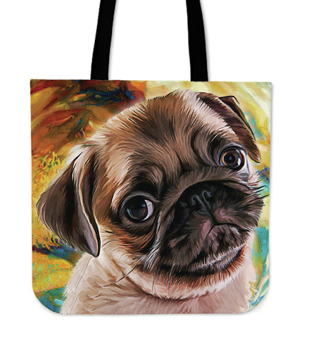 Cute Pug Tote Bag