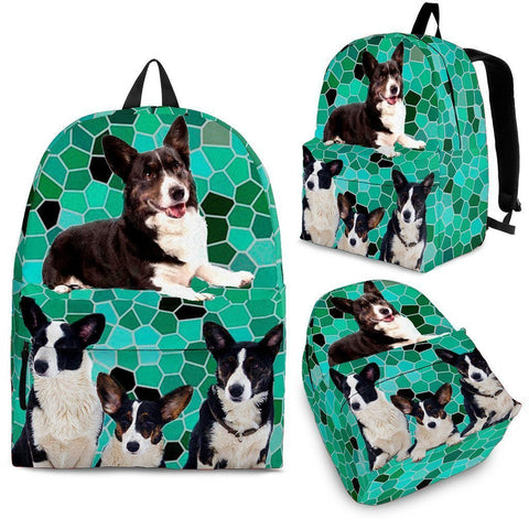 Cardigan Welsh Corgi Dog Print Backpack- Express Shipping