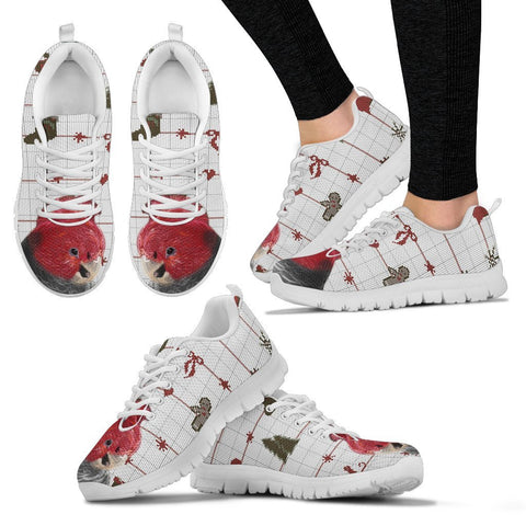 Gang Gang Cockatoo Parrot Print Christmas Running Shoes For Women-Free Shipping