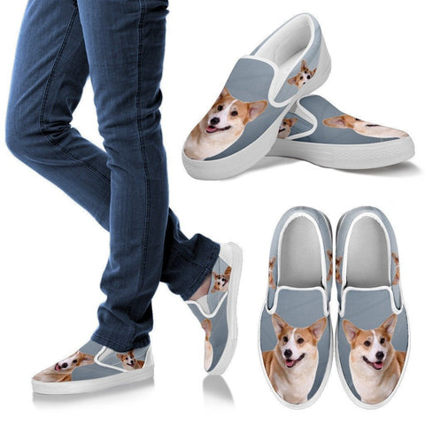 Pembroke Welsh Corgi Print Slip Ons For Women-Express Shipping